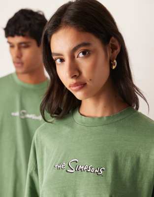 Asos Design Unisex Oversized T-shirt With The Simpsons Print In Animal Print