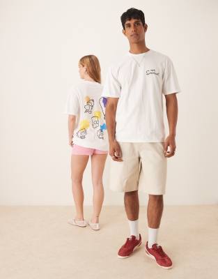 Asos Design Unisex Oversized T-shirt With The Simpsons Prints
