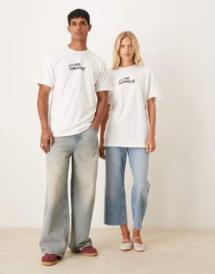 Asos Design Unisex Oversized T-shirt With The Simpsons Ralph Prints In White
