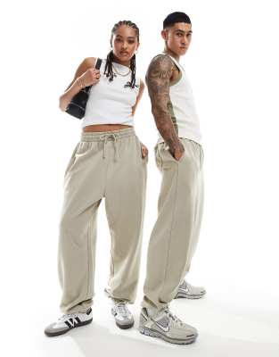 ASOS DESIGN unisex oversized trackies in washed beige | ASOS