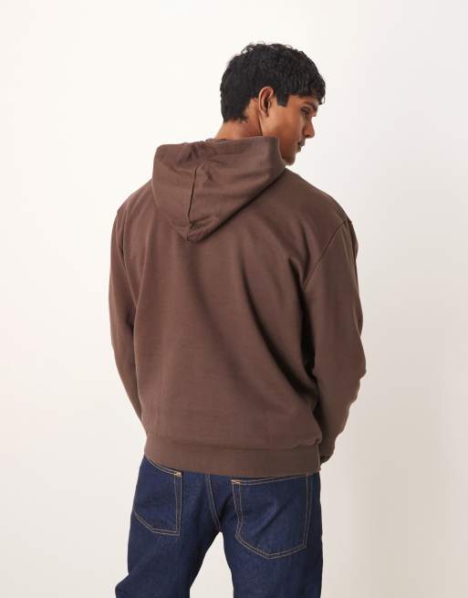 ASOS DESIGN unisex Relaxed hoodie with Pokemon print in brown, 4 of 4