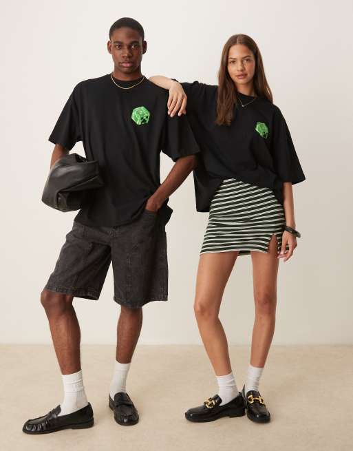 ASOS DESIGN - Unisex - Sort oversized T-shirt med 'Minecraft'-print, 3 af 4