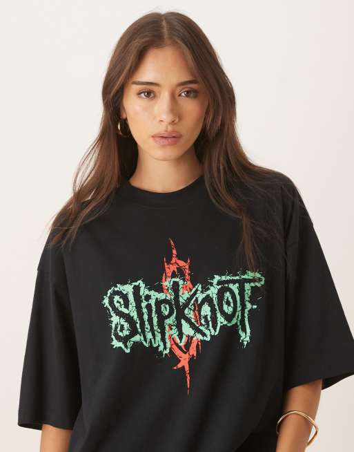 ASOS DESIGN - Unisex - Sort oversized T-shirt med 'Slipknot'-print, 4 af 4