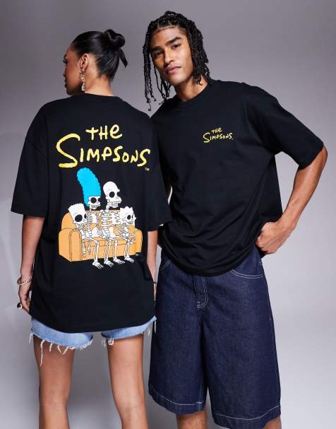 ASOS DESIGN - Unisex - Sort oversized T-shirt med The Simpsons-print - view 1