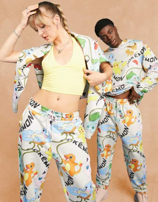 ASOS DESIGN unisex sweatpants with Pokemon all over prints part of a set