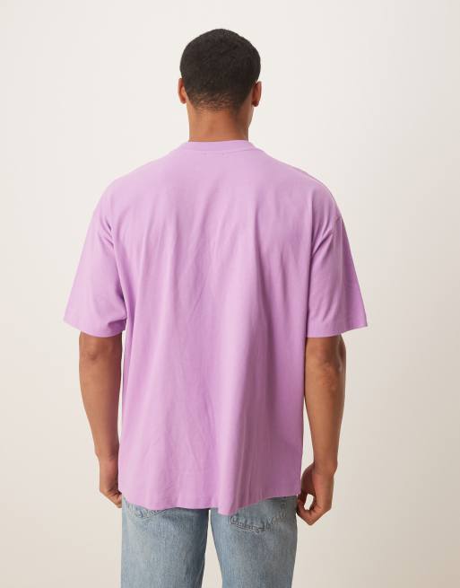 ASOS DESIGN – Unisex-T-Shirt in verwaschenem Lila mit Nirvana-Print und Oversize-Schnitt, 3 von 4