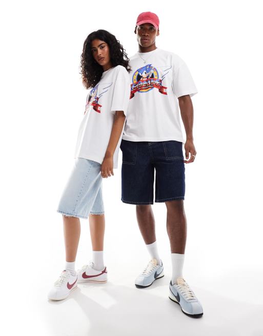ASOS DESIGN – Unisex-T-Shirt in Weiß mit Oversize-Schnitt und „Sonic The Hedgehog“-Print, 4 von 4