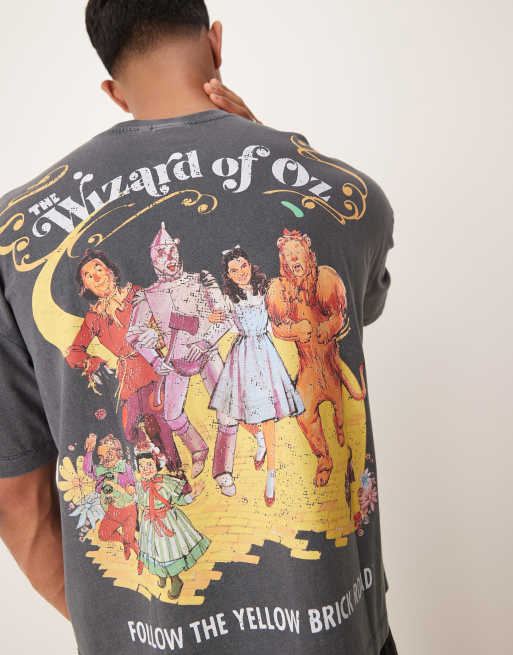 ASOS DESIGN - Unisex - Vasket sort oversized T-shirt med 'The Wizard of Oz'-print, 2 af 4