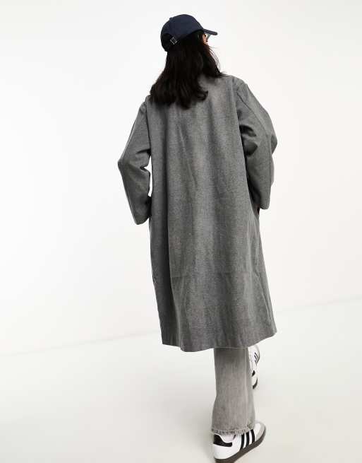 Pale grey wool outlet coat