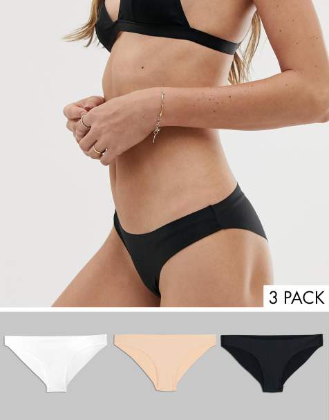 ASOS DESIGN – Unsichtbare, brasilianische Slips im 3er-Pack