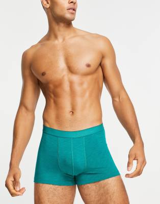 ASOS DESIGN – Unterhose aus Modal in Dunkelgrün