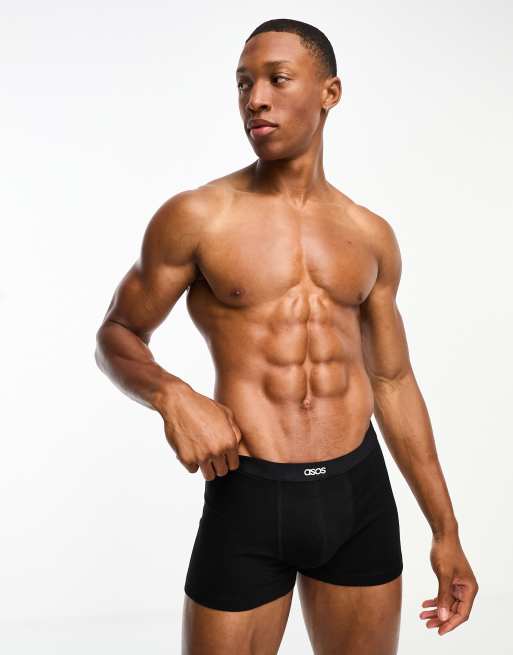 ASOS DESIGN – Unterhose in Schwarz mit weißem Markenlogo