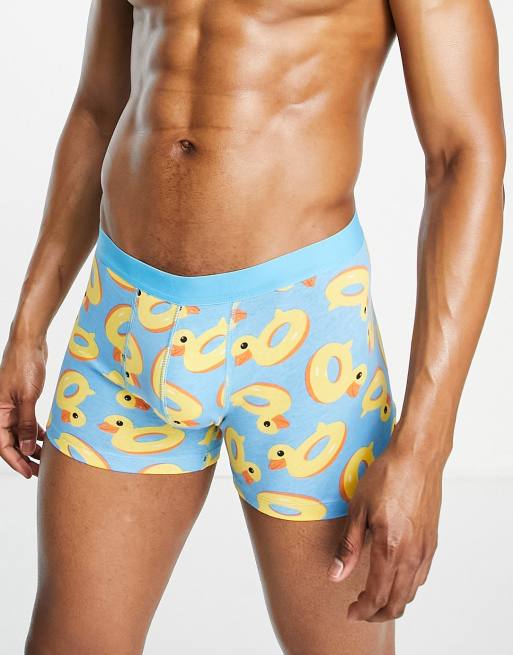 ASOS DESIGN – Unterhose mit Quietscheentchen-Muster