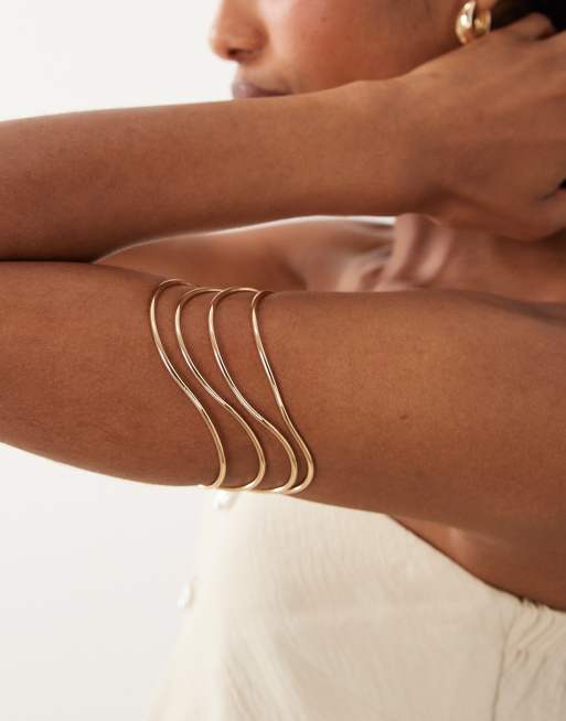 ASOS DESIGN upper arm cuff with wavy detail, 4 of 4