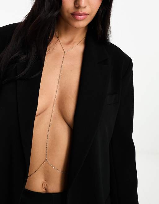 ASOS DESIGN – Uprząż na ciało ze skręconego łańcuszka w kolorze złota