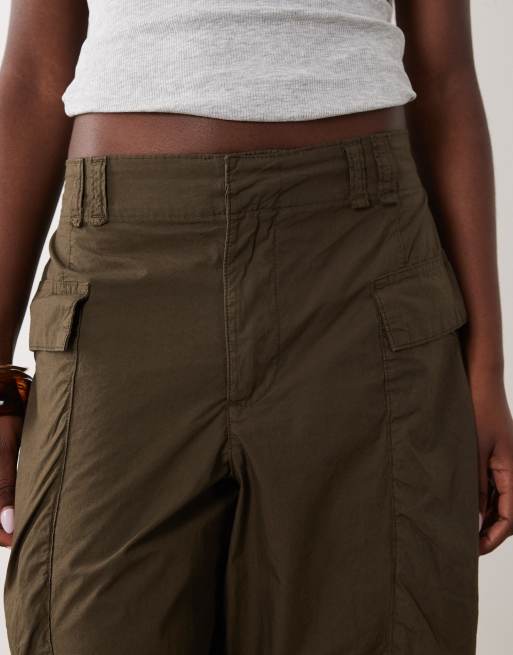 ASOS DESIGN utility-buks med sidelomme og ballonben i khaki, 4 af 5