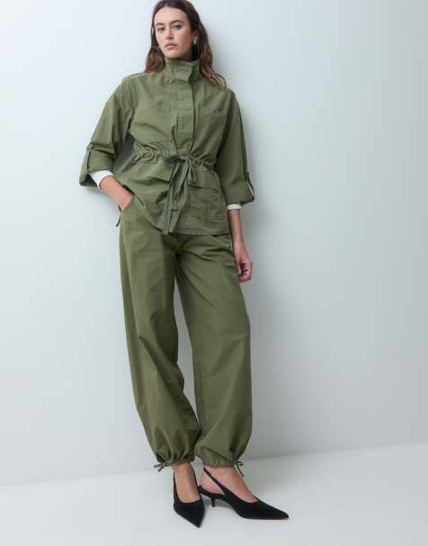 ASOS DESIGN utility-bukser i sæt, khaki - view 1