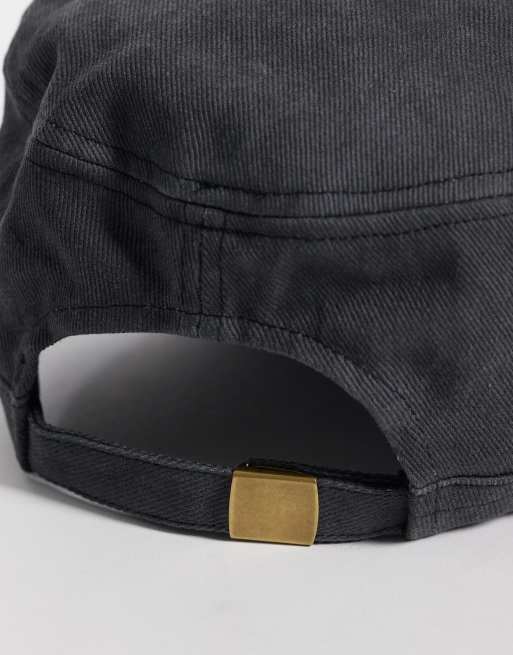 ASOS DESIGN utility cap in washed black, 2 of 3