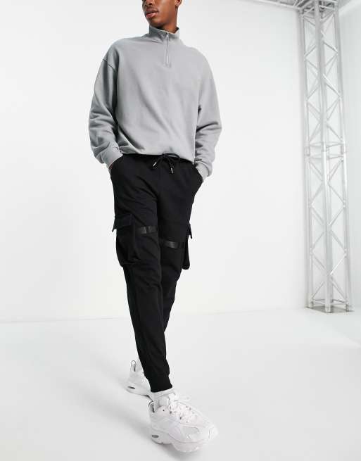 ASOS DESIGN combat jogger with pockets and chain detail