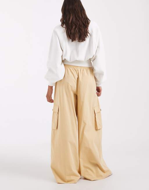 ASOS DESIGN utility co-ord met broek met wijde pijpen in kaki, 3 van 5