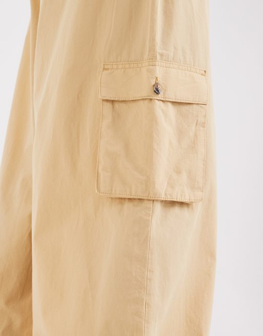 ASOS DESIGN utility co-ord met broek met wijde pijpen in kaki, 5 van 5