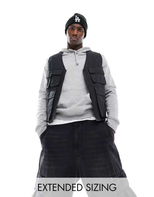 FhyzicsShops DESIGN utility gilet in black