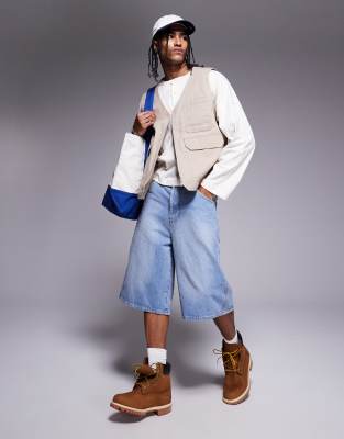 Asos Design Utility Gilet In Multi