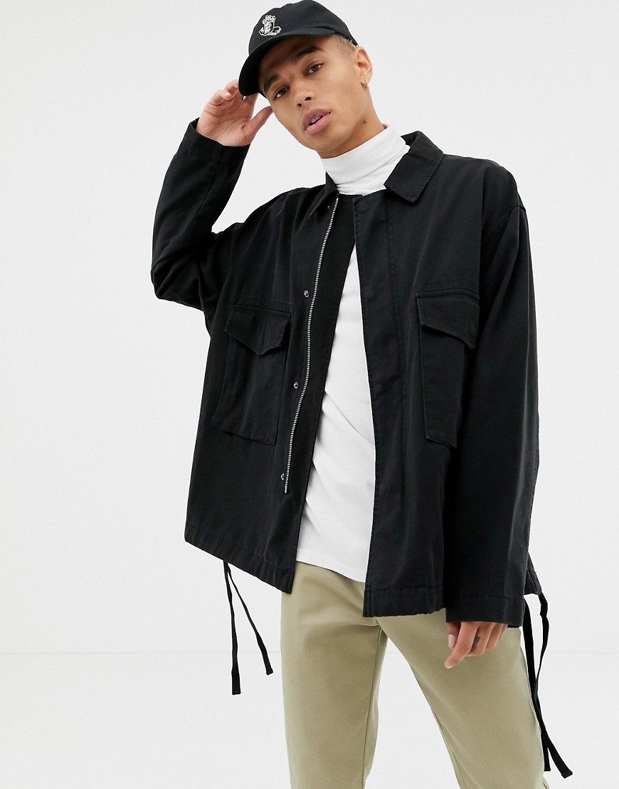 ASOS DESIGN utility jacket in black