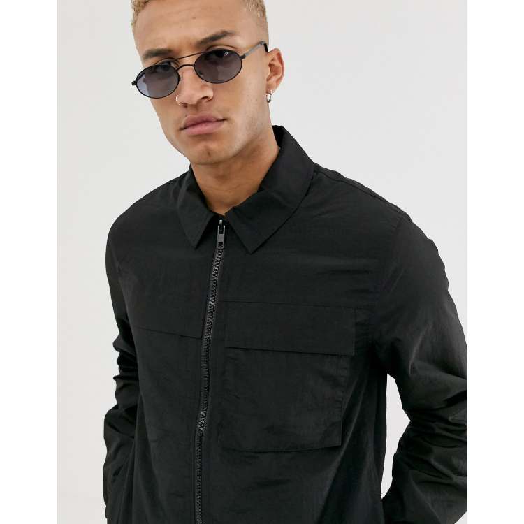 ASOS Cropped Utility Gilet in Black for Men