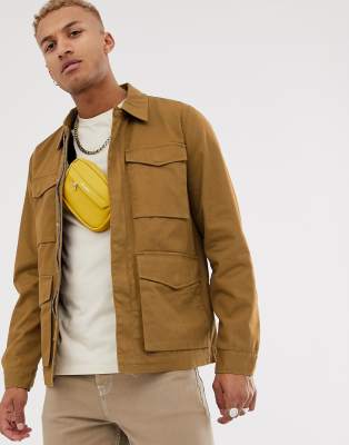 ASOS DESIGN utility jacket in tobacco | ASOS