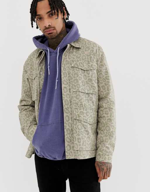 Leopard utility jacket sale