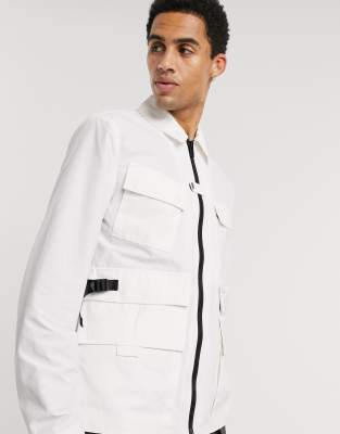 white utility jacket