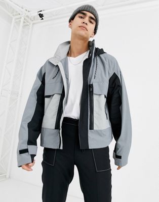 ASOS DESIGN utility jacket with multi pocket in gray | ASOS