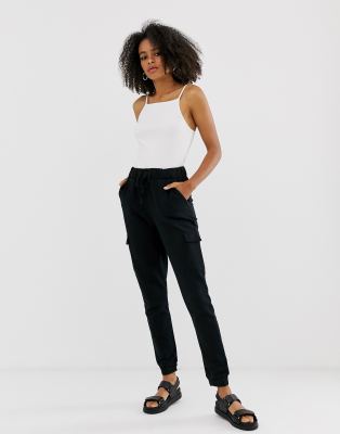 black utility joggers womens