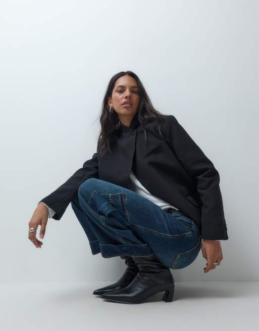 ASOS DESIGN utility-lomme cargo-jeans i mellemvask, 3 af 5