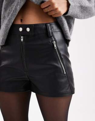 Asos Design Utility Micro Shorts In Black