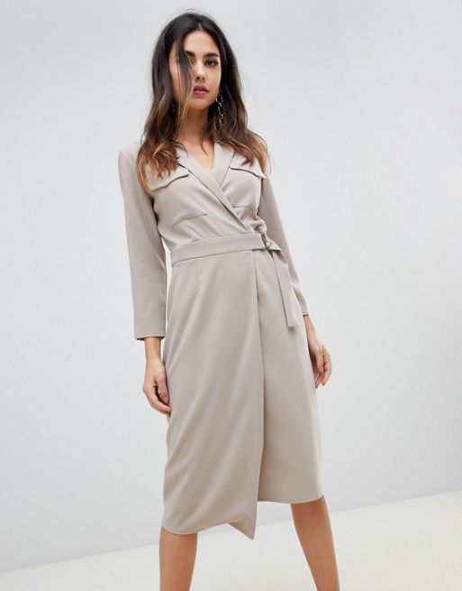 ASOS DESIGN utility midi dress with pockets and d-ring belt | ASOS