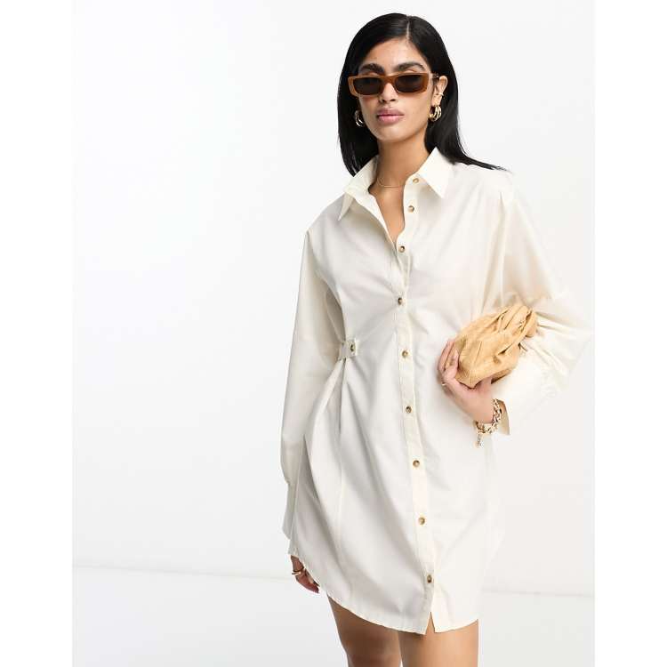 Cream utility outlet dress