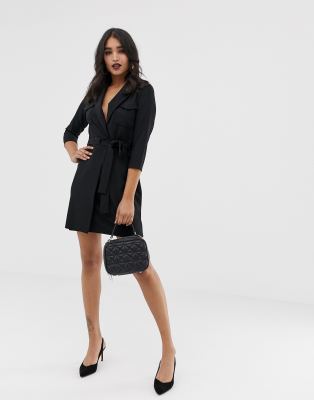 asos black tuxedo dress