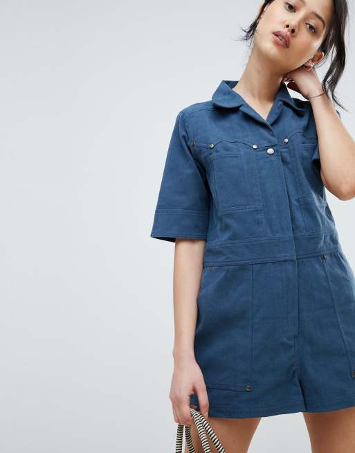 Blue 2024 utility playsuit