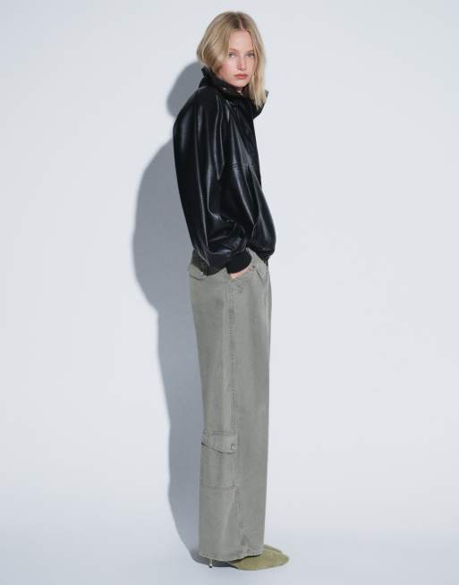 ASOS DESIGN utility pocket cargo jean in khaki, 2 of 5