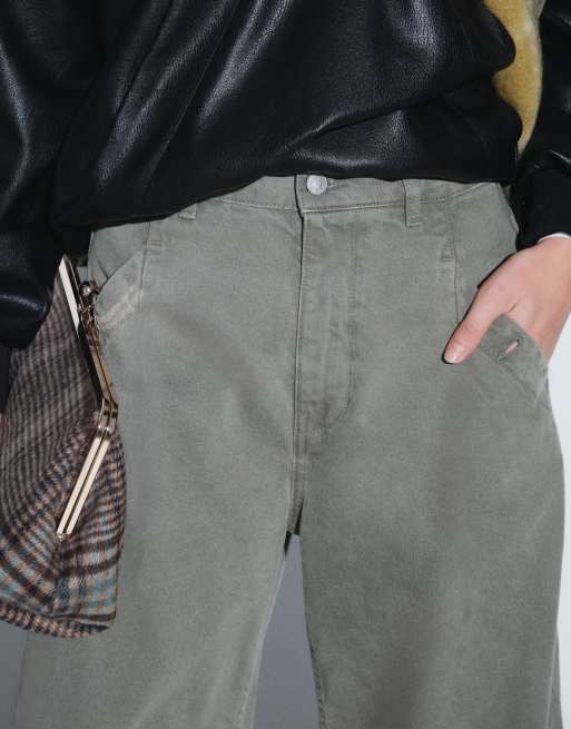 ASOS DESIGN utility pocket cargo jean in khaki, 4 of 5