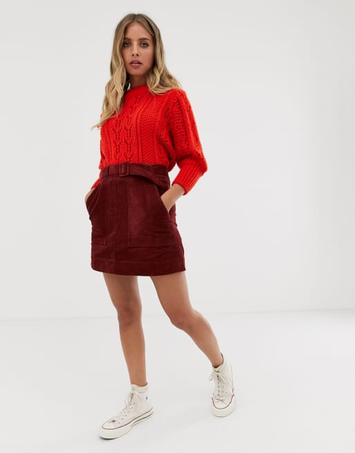 Corduroy mini skirt outlet asos