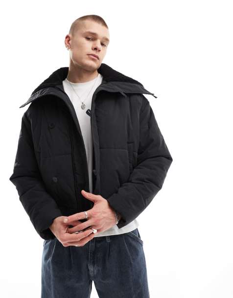 ASOS DESIGN – Utility-Pufferjacke in Schwarz - view 1