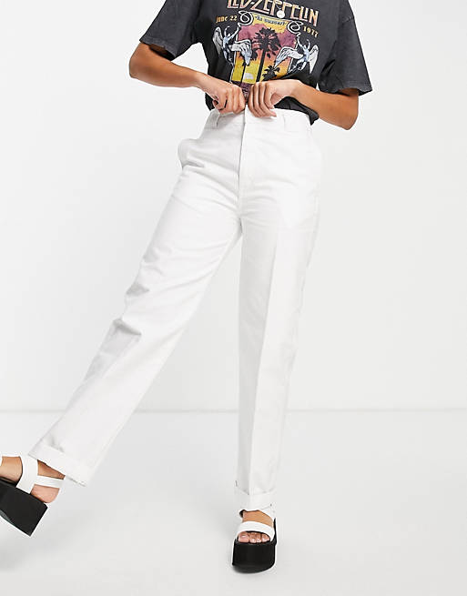 Trousers & Leggings utility straight leg trouser in white 