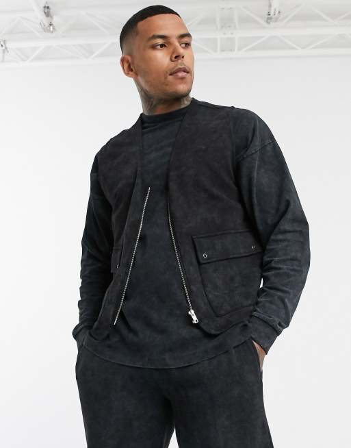 ASOS DESIGN - Sæt i sort syrevask, 4 af 4