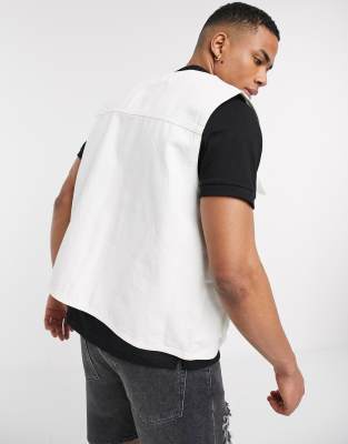 ASOS DESIGN utility vest in ecru | ASOS