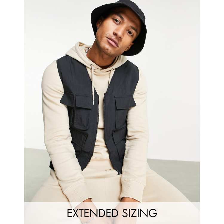 Cropped Utility Vest - Black | Blacktailor