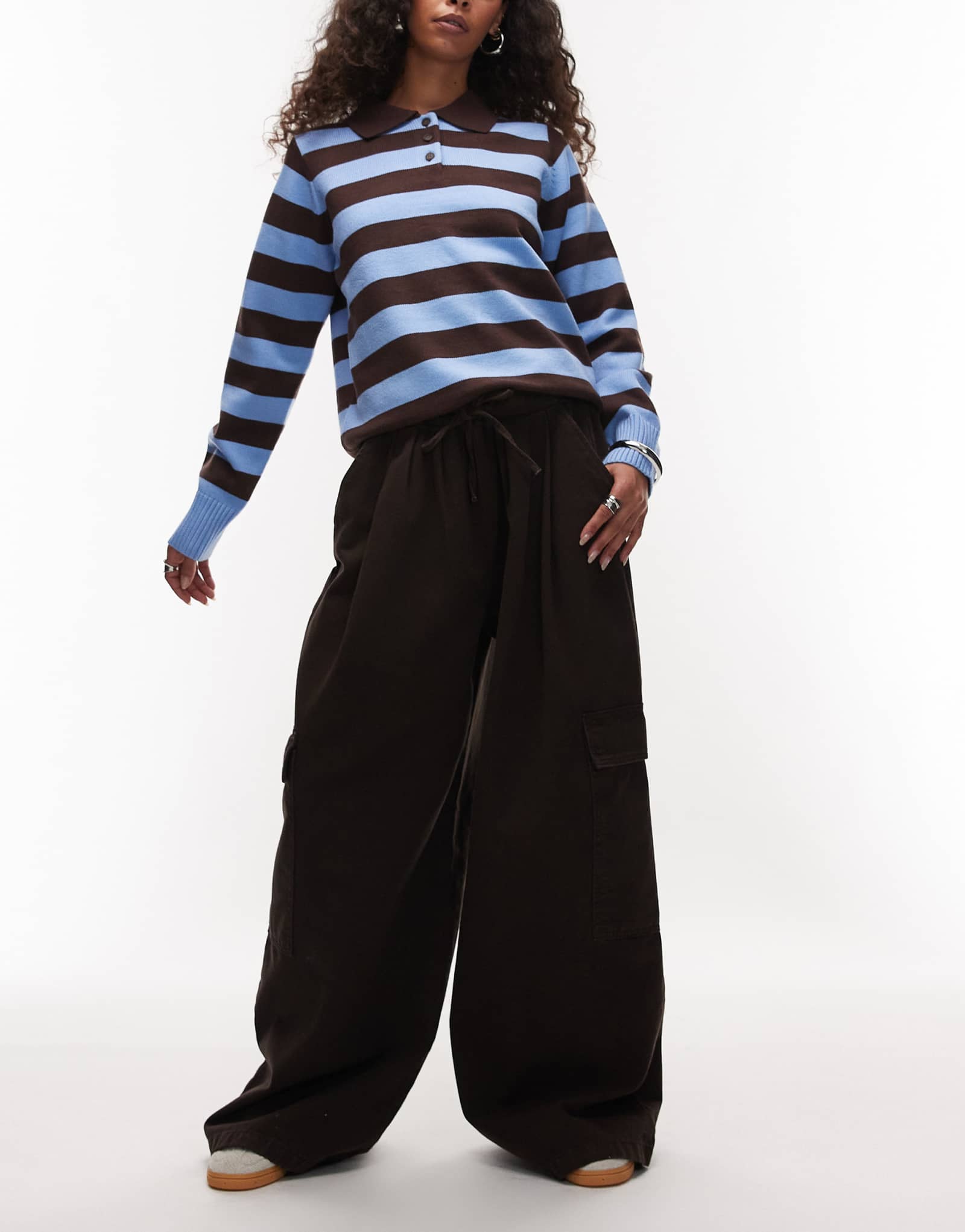 ПРАКТИЧНЫЕ застиранные брюки-карго ASOS DESIGN коричневого цвета