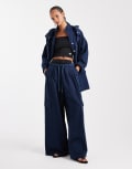 [ASOS DESIGN] ASOS DESIGN utility washed cargo pants in navy 10 Navy